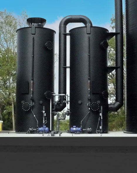 Laveurs de gaz, tours de lavage